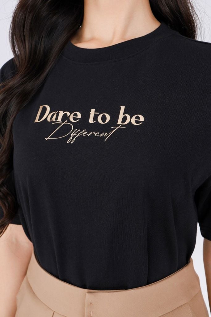 FAT3385 - Áo thun dạo phố vải cotton dáng suông cổ tròn thân phối hình in trang trí - PANTIO