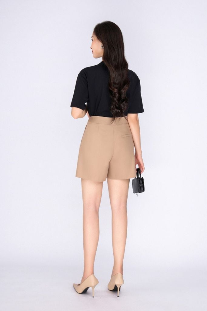 FAT3385 - Áo thun dạo phố vải cotton dáng suông cổ tròn thân phối hình in trang trí - PANTIO