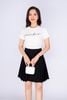 FAT3386 - Áo thun dạo phố vải cotton dáng suông cổ tròn thân phối hình in trang trí - PANTIO
