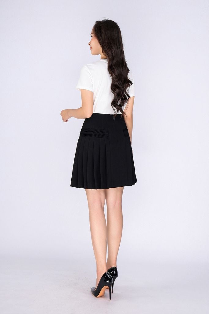 FAT3386 - Áo thun dạo phố vải cotton dáng suông cổ tròn thân phối hình in trang trí - PANTIO