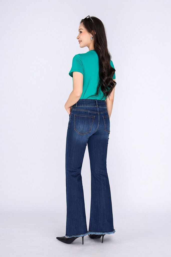 FAT3386 - Áo thun dạo phố vải cotton dáng suông cổ tròn thân phối hình in trang trí - PANTIO