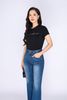 FAT3386 - Áo thun dạo phố vải cotton dáng suông cổ tròn thân phối hình in trang trí - PANTIO