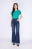 FAT3386 - Áo thun dạo phố vải cotton dáng suông cổ tròn thân phối hình in trang trí - PANTIO