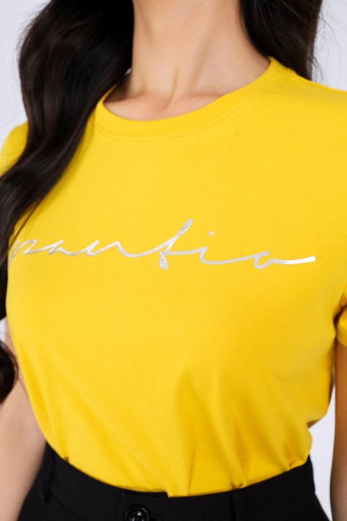 FAT3386 - Áo thun dạo phố vải cotton dáng suông cổ tròn thân phối hình in trang trí - PANTIO