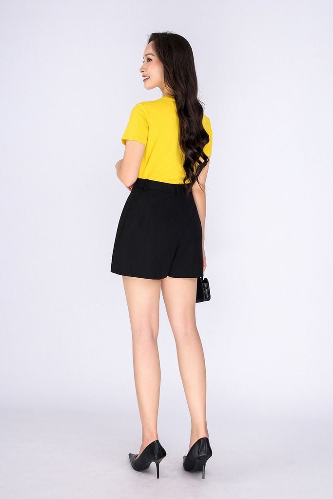 FAT3386 - Áo thun dạo phố vải cotton dáng suông cổ tròn thân phối hình in trang trí - PANTIO