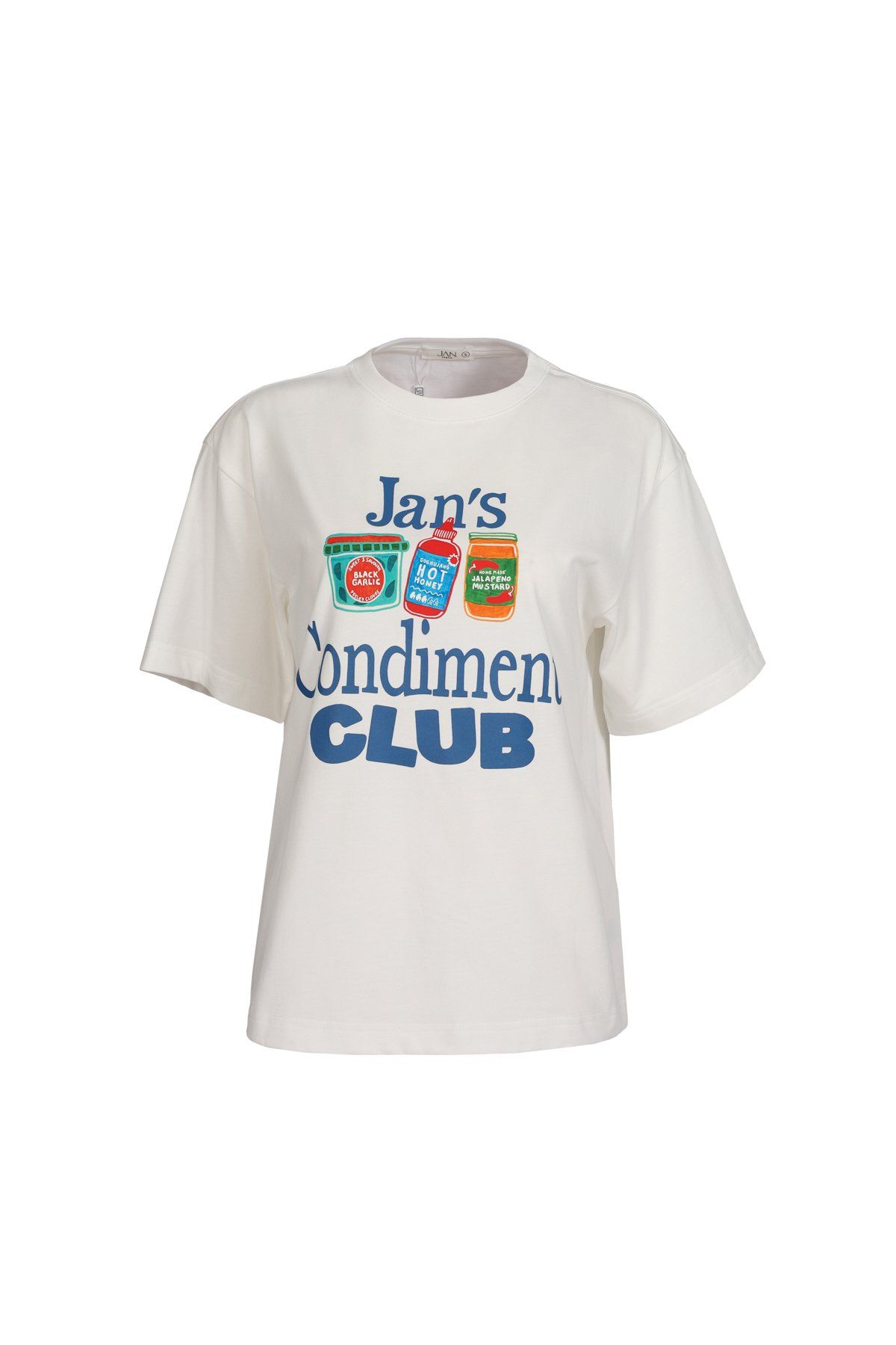 FAT3491 - Áo thun cotton cao cấp dáng suông rộng cổ tròn thân áo in hoạ tiết thời trang - JAN.