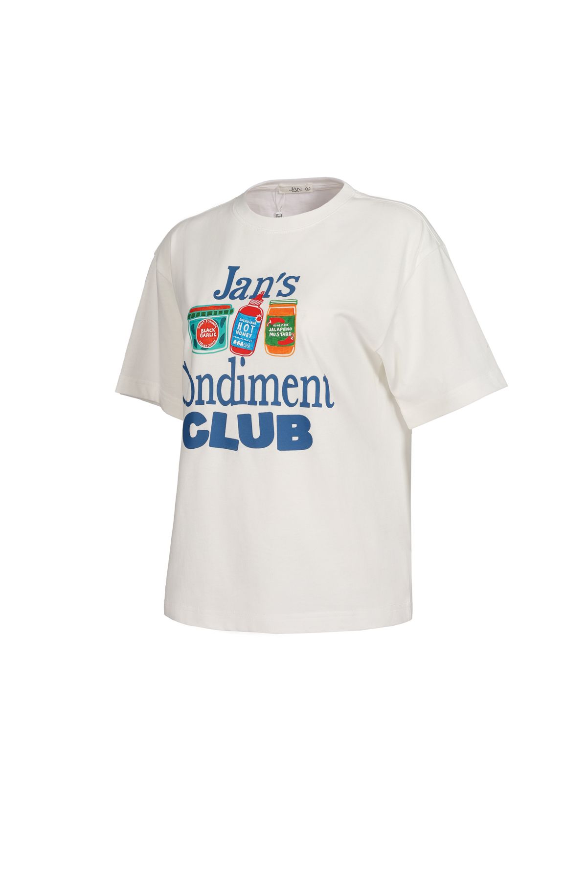 FAT3491 - Áo thun cotton cao cấp dáng suông rộng cổ tròn thân áo in hoạ tiết thời trang - JAN.