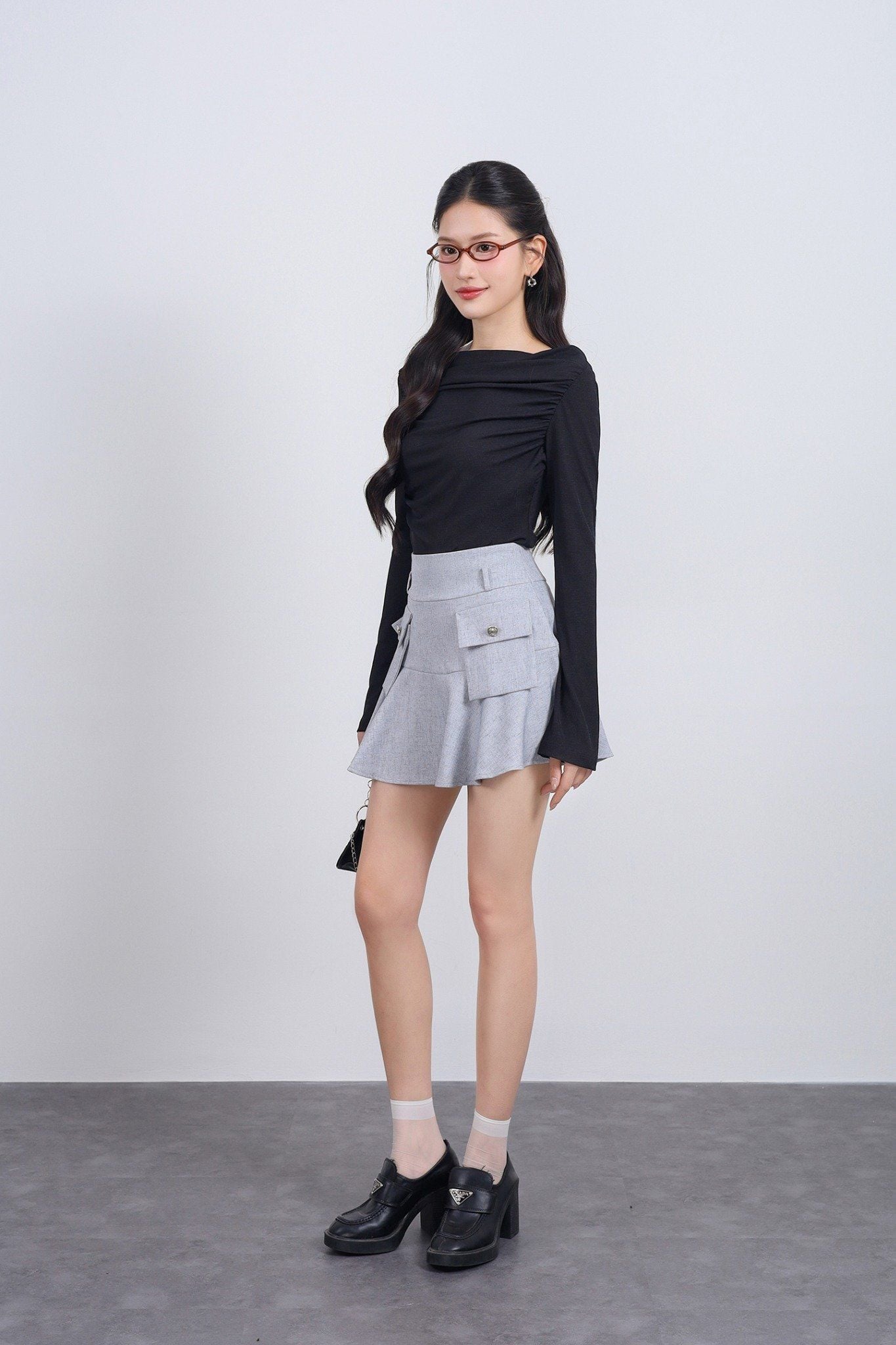 FAT3492 - Áo thun vải len cao cấp dáng ôm cổ thuyền tay dài thời trang - JAN.