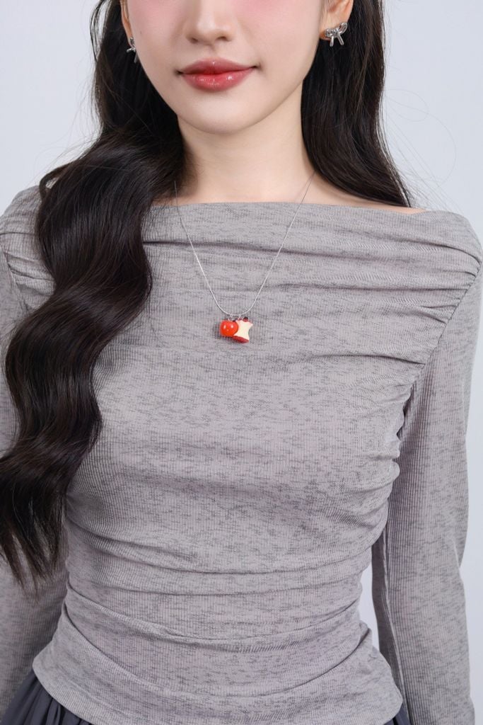 FAT3492 - Áo thun vải len cao cấp dáng ôm cổ thuyền tay dài thời trang - JAN.