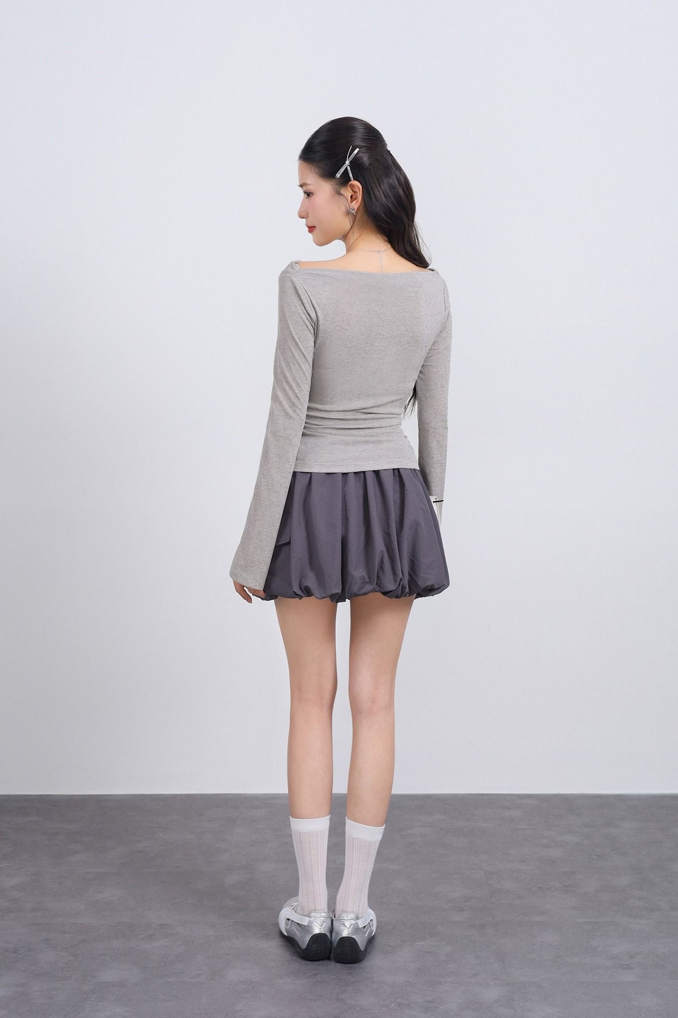 FAT3492 - Áo thun vải len cao cấp dáng ôm cổ thuyền tay dài thời trang - JAN.