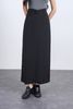 FJD51293 - Chân váy dài vải thô dáng suông cạp phối dây lưng tạo kiểu khoá thân sau - JAN.