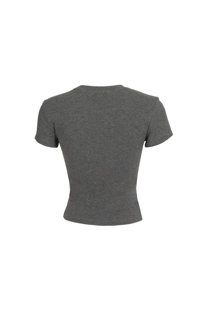 FAT3495 - Áo thun cotton cao cấp dáng ôm cổ tròn ngực áo hoạ tiết thời trang - JAN.