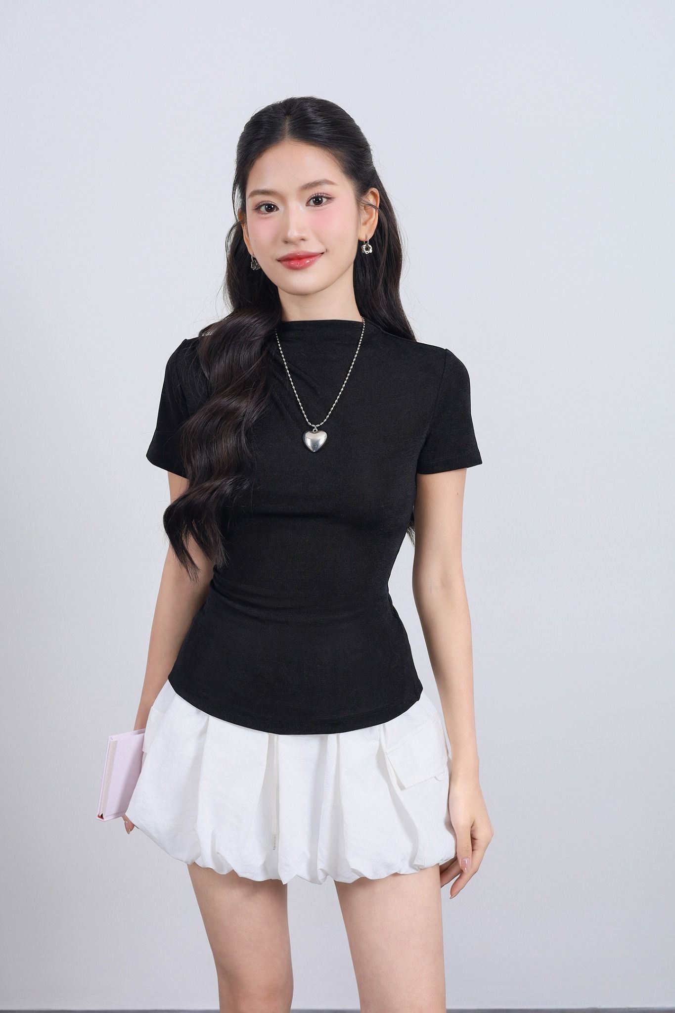 FJN3718 - Chân váy ngắn vải gió dáng bí cạp chun co giãn - JAN.