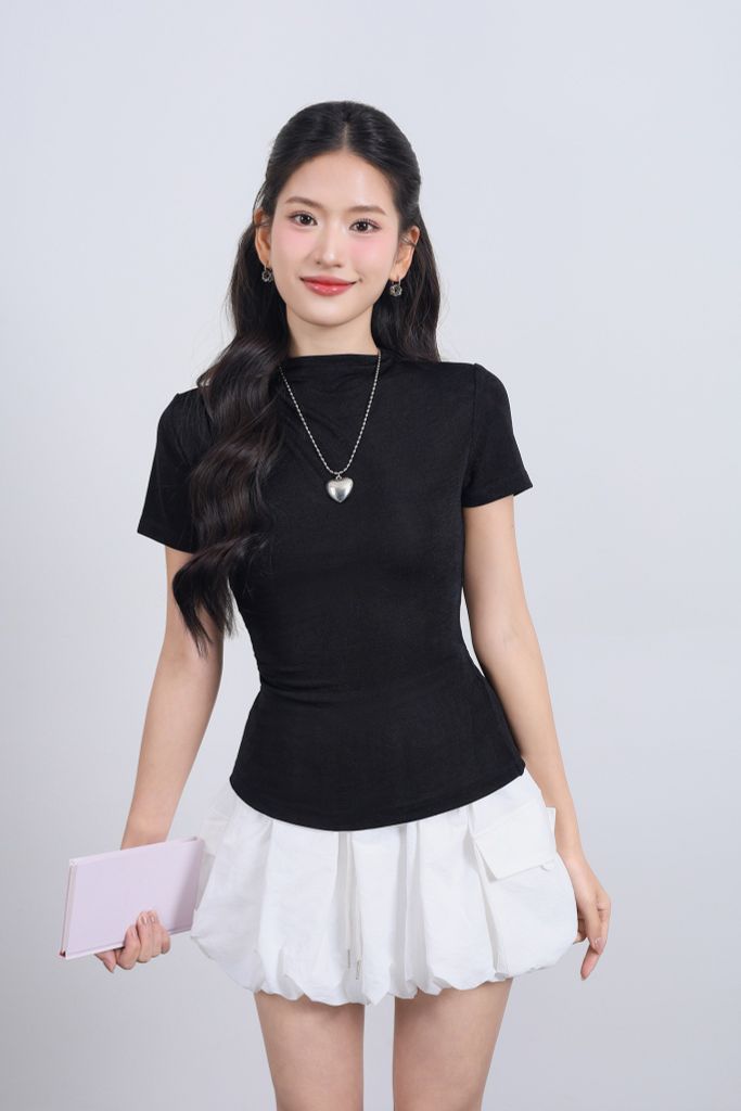 FJN3718 - Chân váy ngắn vải gió dáng bí cạp chun co giãn - JAN.