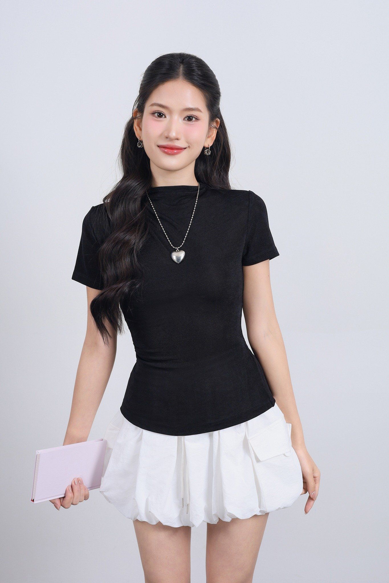 FJN3718 - Chân váy ngắn vải gió dáng bí cạp chun co giãn - JAN.