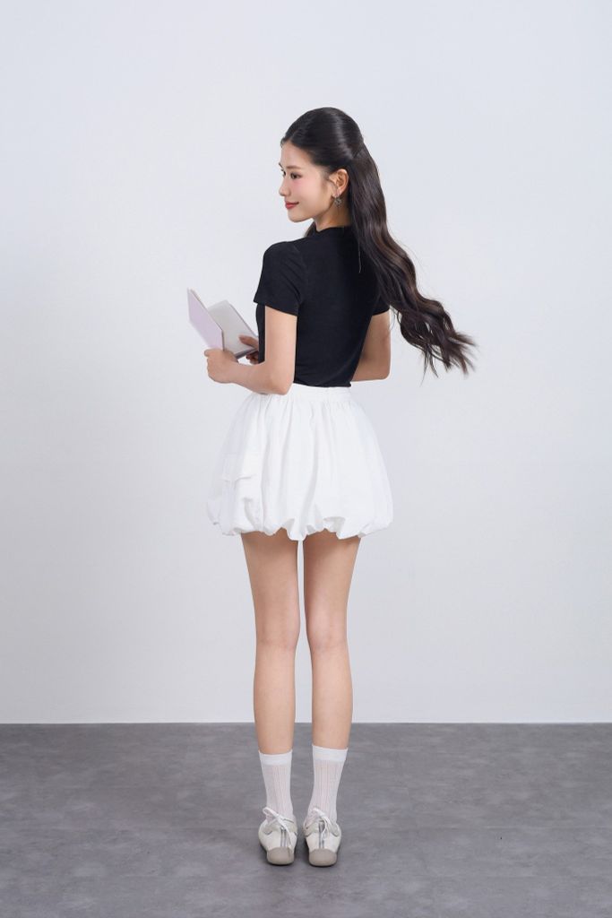 FJN3718 - Chân váy ngắn vải gió dáng bí cạp chun co giãn - JAN.