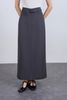 FJD51293 - Chân váy dài vải thô dáng suông cạp phối dây lưng tạo kiểu khoá thân sau - JAN.