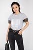 Áo dệt kim chất liệu cotton dáng suông tay phối ren lưới FAT5199 - PANTIO
