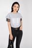 Áo dệt kim chất liệu cotton dáng suông tay phối ren lưới FAT5199 - PANTIO