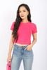 FAT5322 - Áo thun dạo phố vải cotton dáng croptop cổ tròn trần chỉ tạo kiểu - PANTIO