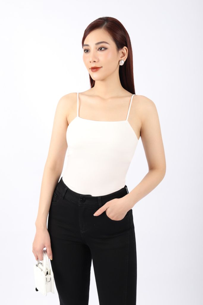 FAT5336 - Áo thun vải cotton dáng croptop hai dây - PANTIO