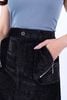 FJD51111 - Chân váy công sở vải nhung dáng bút chì có lót vải habutai túi hai bên phối khóa kim loại trang trí - PANTIO