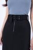 FJD71092 - Chân váy dạo phố vải tuytsi dáng A có lót vải habutai khóa thân trước phối đai tạo kiểu - PANTIO