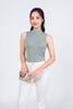 FAT5478 - Áo thun cao cấp vải len nhũ dáng ôm cổ cao không tay - PANTIO