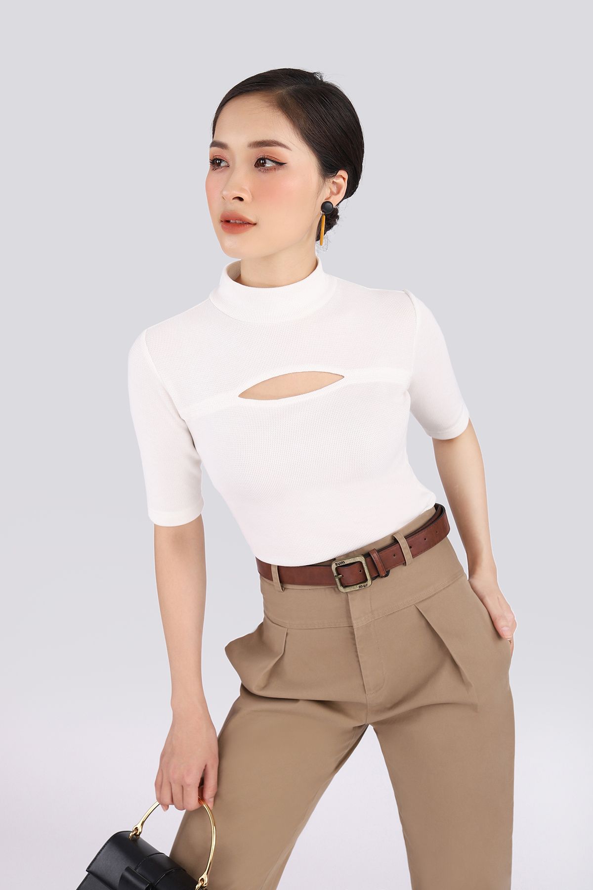 FQD5890 - Quần dài chất liệu kaki bo gấu - PANTIO