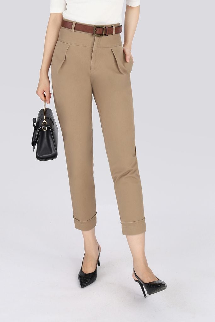 FQD5890 - Quần dài chất liệu kaki bo gấu - PANTIO