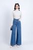 FQD51035 - Quần công sở vải cotton dáng suông dài ống rộng khoá thân trước - PANTIO
