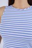 FAT7410 - Áo thun dạo phố vải cotton len dáng croptop cổ tròn không tay - PANTIO