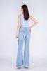 FQB168 - Quần jean cao cấp vải denim dáng loe ống vẩy gấu rút tua rua tạo kiểu - PANTIO