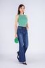 FAT7410 - Áo thun dạo phố vải cotton len dáng croptop cổ tròn không tay - PANTIO