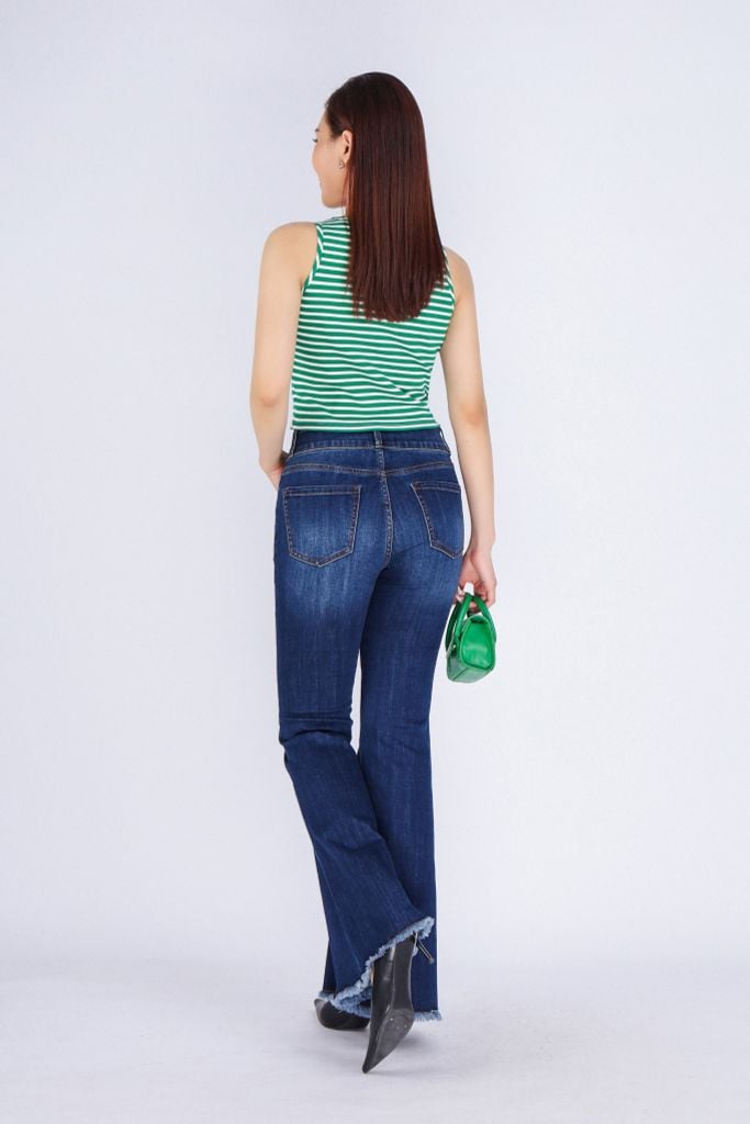 FAT7410 - Áo thun dạo phố vải cotton len dáng croptop cổ tròn không tay - PANTIO