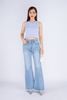 FAT7410 - Áo thun dạo phố vải cotton len dáng croptop cổ tròn không tay - PANTIO