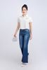 FAT7427 - Áo thun cotton dáng croptop cổ đức ngực áo thêu hoạ tiết thời trang - PANTIO