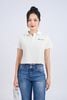 FAT7427 - Áo thun cotton dáng croptop cổ đức ngực áo thêu hoạ tiết thời trang - PANTIO