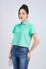 FAT7427 - Áo thun cotton dáng croptop cổ đức ngực áo thêu hoạ tiết thời trang - PANTIO