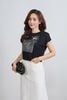 FJB038 - Chân váy jean cao cấp vải denim dáng A thân váy phối đường viền thời trang khoá thân trước - PANTIO