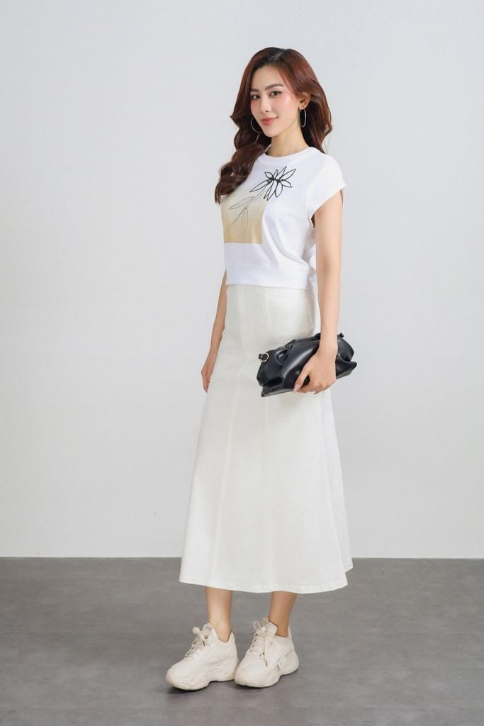 FAT7507 - Áo thun cao cấp vải cotton dáng croptop cổ tròn tay chờm thân áo in hoạ tiết thời trang - PANTIO