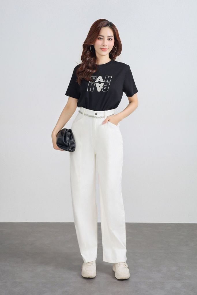FAT7508 - Áo thun cao cấp vải cotton dáng suông cổ tròn tay ngắn thân áo in hoạ tiết thời trang - PANTIO