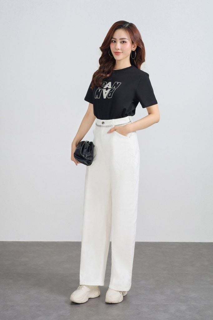 FAT7508 - Áo thun cao cấp vải cotton dáng suông cổ tròn tay ngắn thân áo in hoạ tiết thời trang - PANTIO