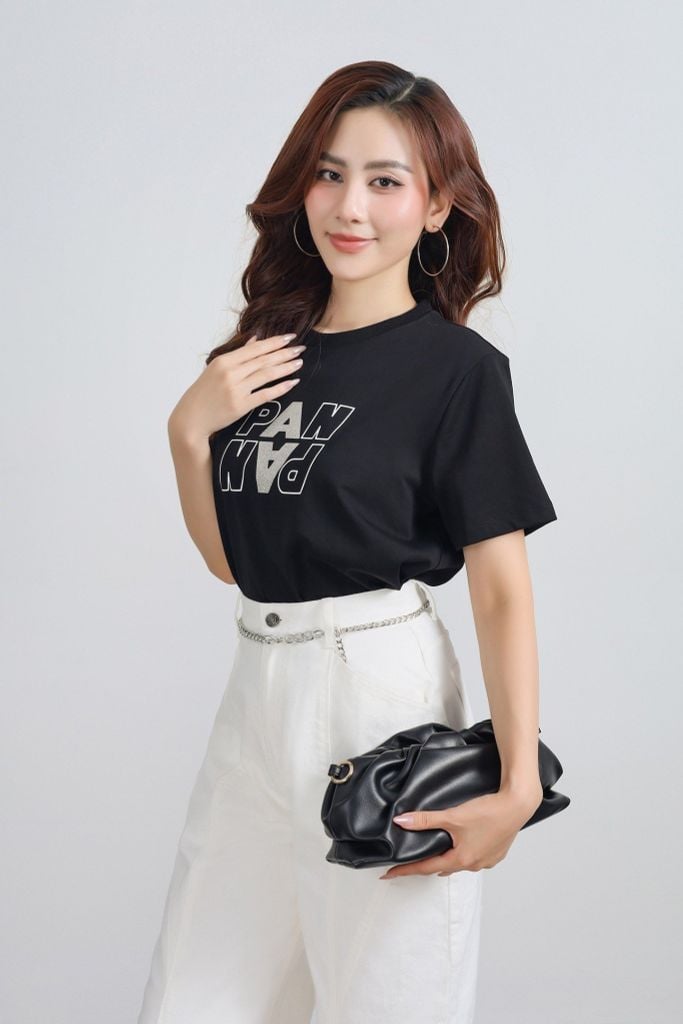 FAT7508 - Áo thun cao cấp vải cotton dáng suông cổ tròn tay ngắn thân áo in hoạ tiết thời trang - PANTIO