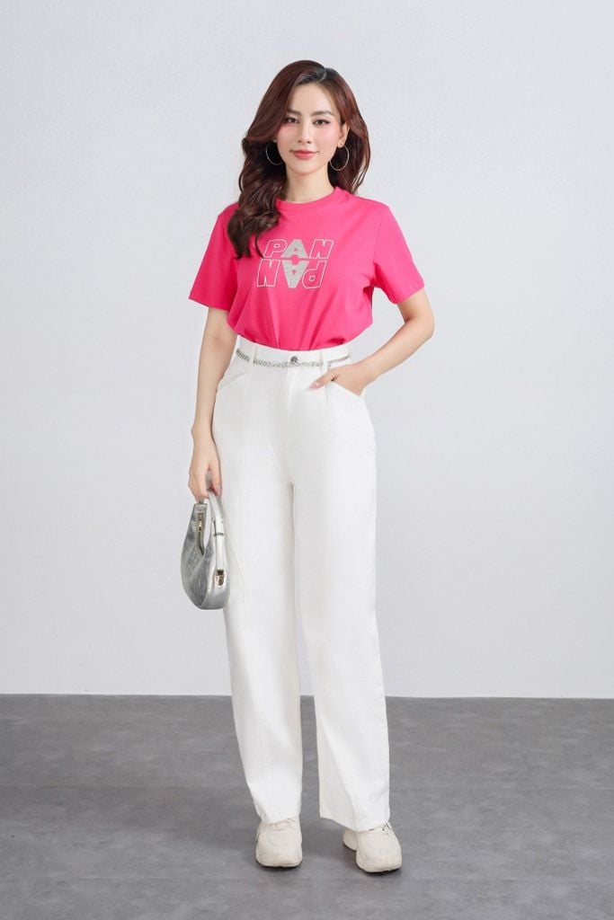 FAT7508 - Áo thun cao cấp vải cotton dáng suông cổ tròn tay ngắn thân áo in hoạ tiết thời trang - PANTIO