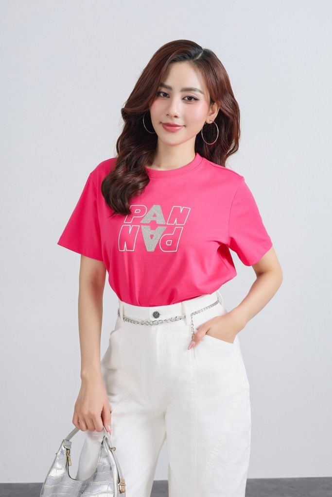 FAT7508 - Áo thun cao cấp vải cotton dáng suông cổ tròn tay ngắn thân áo in hoạ tiết thời trang - PANTIO