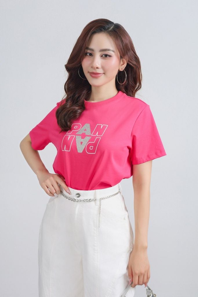 FAT7508 - Áo thun cao cấp vải cotton dáng suông cổ tròn tay ngắn thân áo in hoạ tiết thời trang - PANTIO