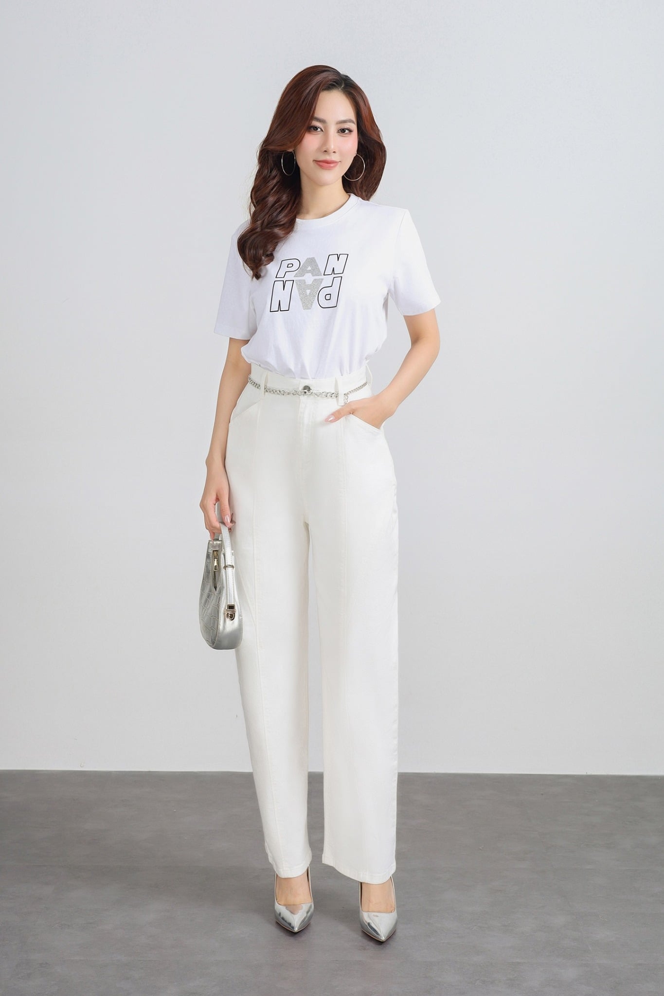 FQB201 - Quần jean cao cấp vải denim dáng bomber ống rộng khóa thân trước - PANTIO