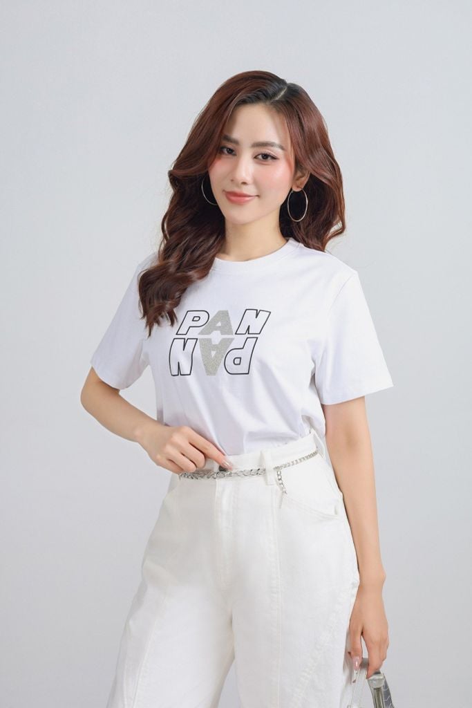 FAT7508 - Áo thun cao cấp vải cotton dáng suông cổ tròn tay ngắn thân áo in hoạ tiết thời trang - PANTIO
