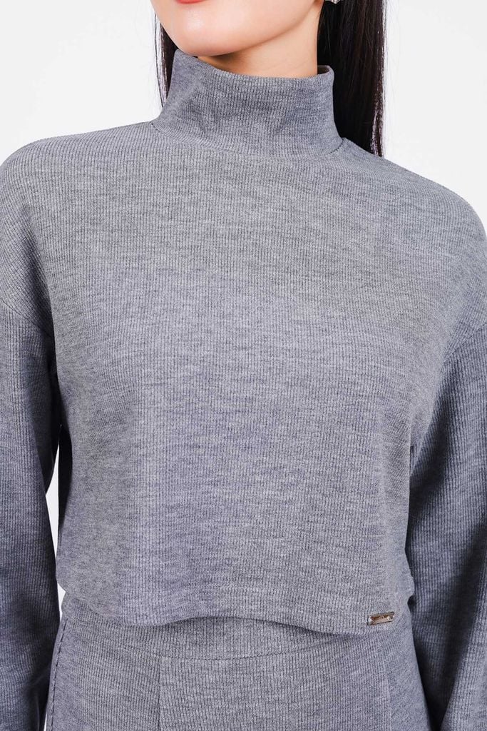 BJD93215 - Chân váy công sở vải nhung dáng suông dài xẻ tà trước khoá thân sau - PANTIO